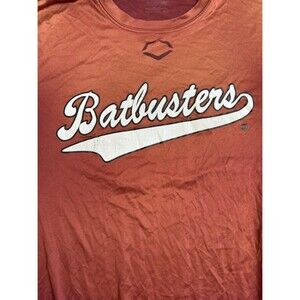 Men's Russell Batbusters T-Shirt | Large Burgundy Orange Activewear for Baseball